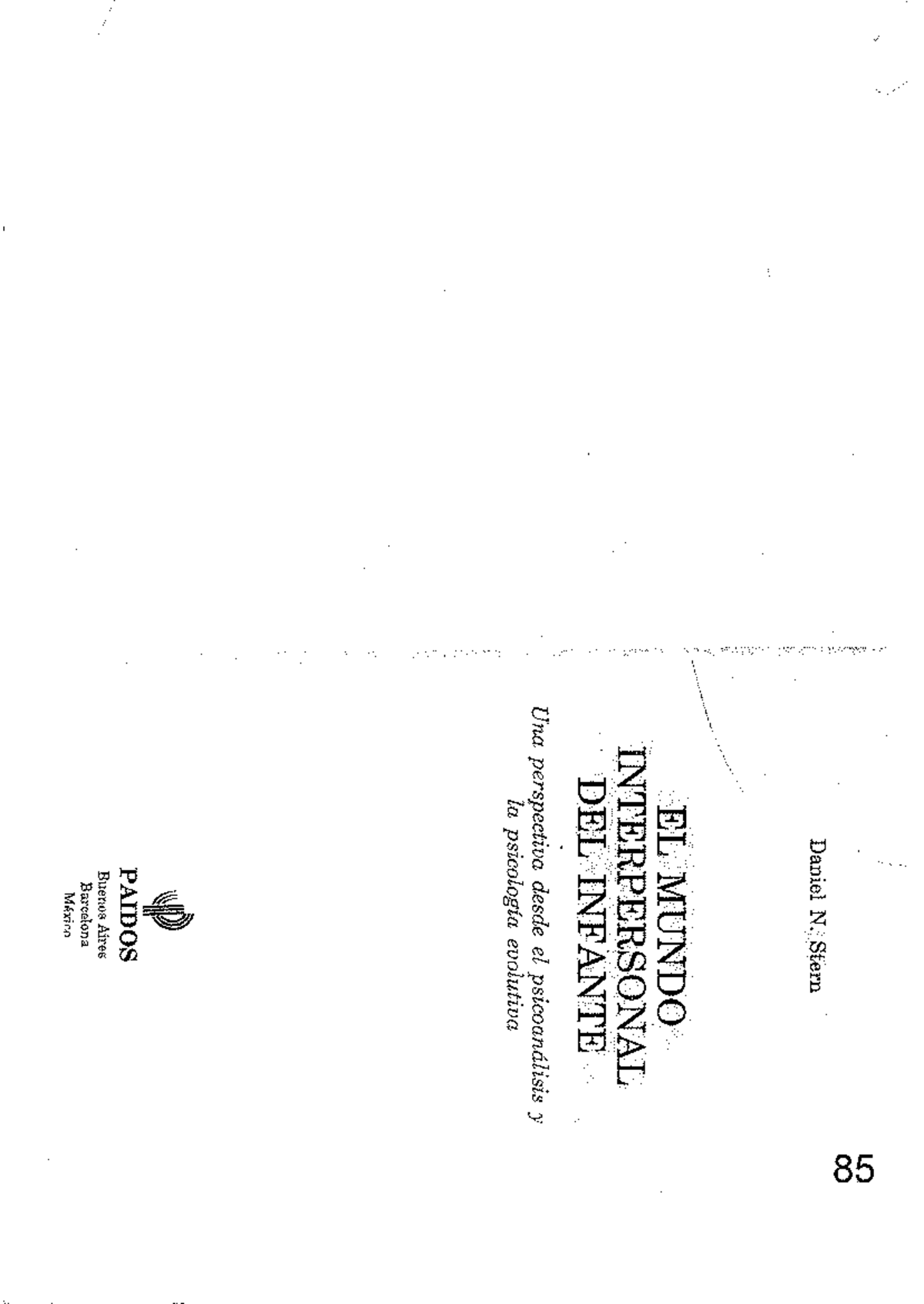 Stern, D. El mundo interpersonal del infante - Psicología General I ...
