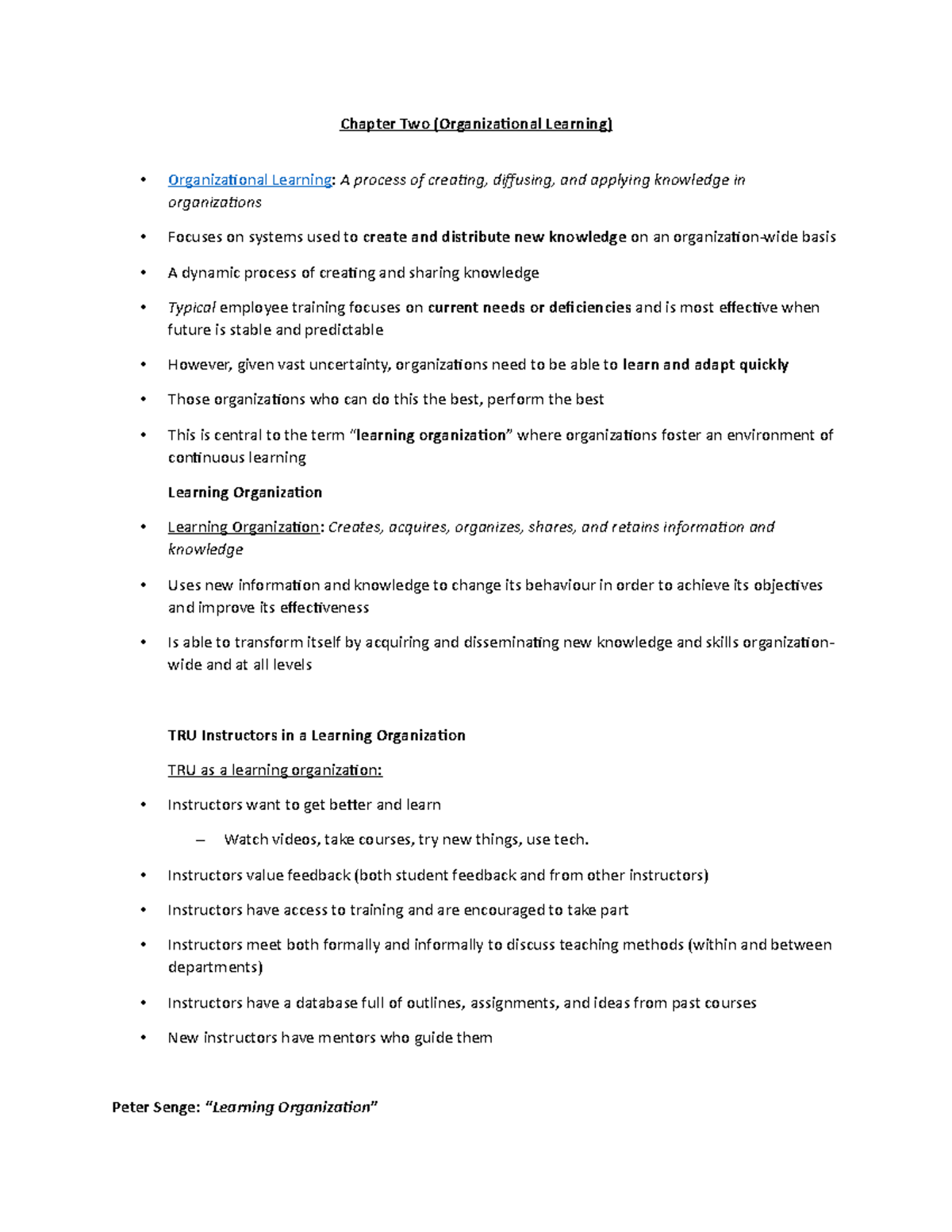 Ch-2A, 2B - Ch-2A, 2B - Chapter Two (Organizational Learning ...