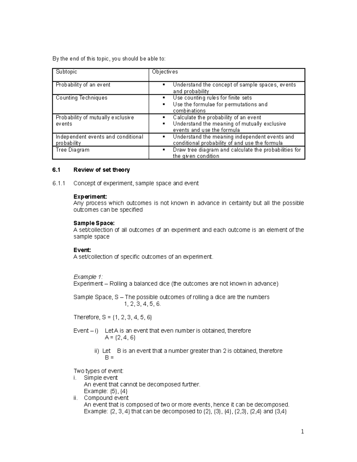 Chapter 6 STA104 v2020 - By the end of this topic, you should be able ...
