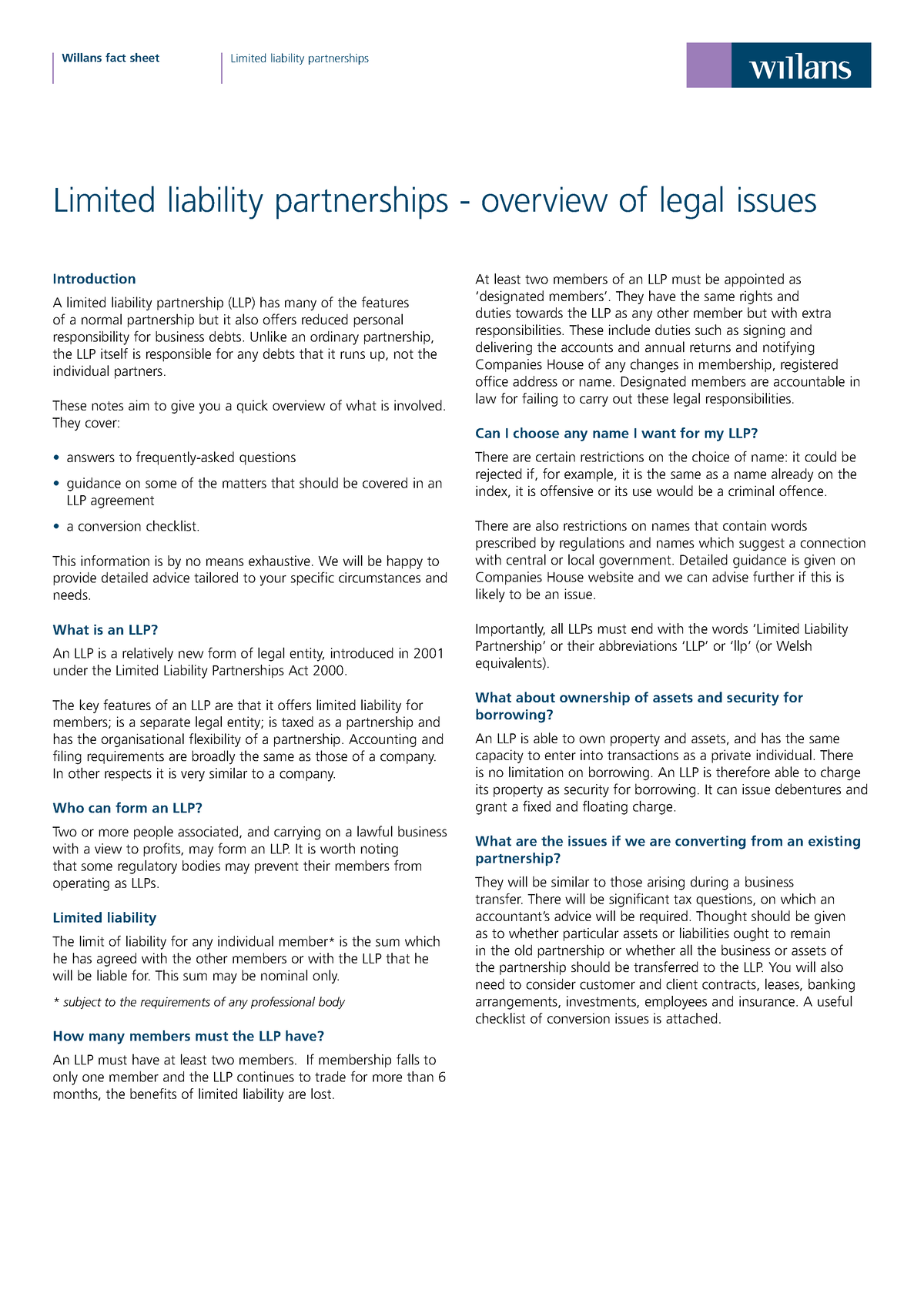 Limited Liability Partnership Members Agreement Template Limited   Thumb 1200 1697 