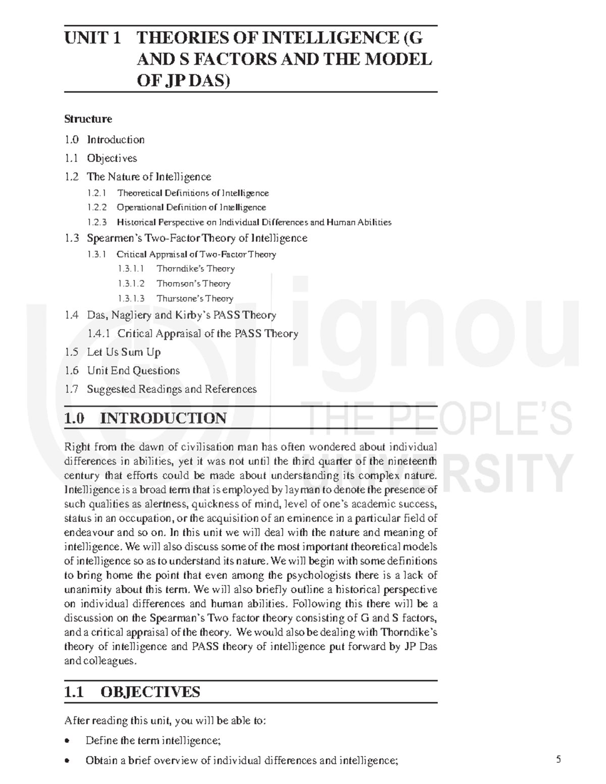 Theories OF Intelligence - 5 Theories of Intelligence (G and S Factor ...