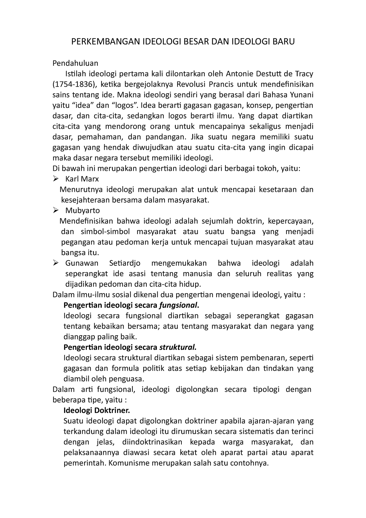 Perkembangan Ideologi Besar DAN Ideologi BARU - PERKEMBANGAN IDEOLOGI ...