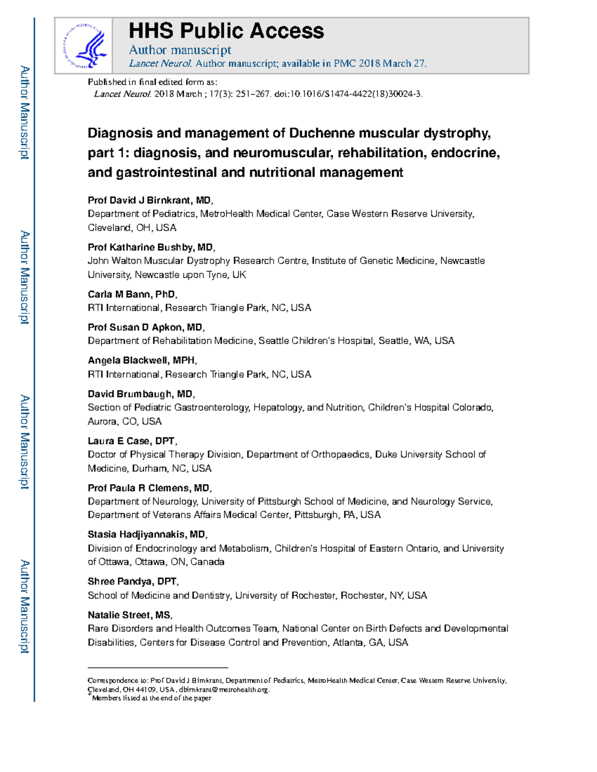 Linee Guida Pt 1 Sottolineato Diagnosis And Management Of Duchenne Muscular Dystrophy Part 1 8167