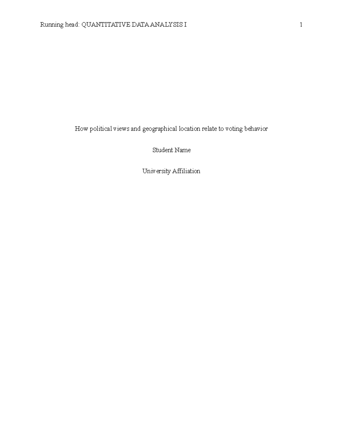How political views and geographical location relate to voting behavior ...