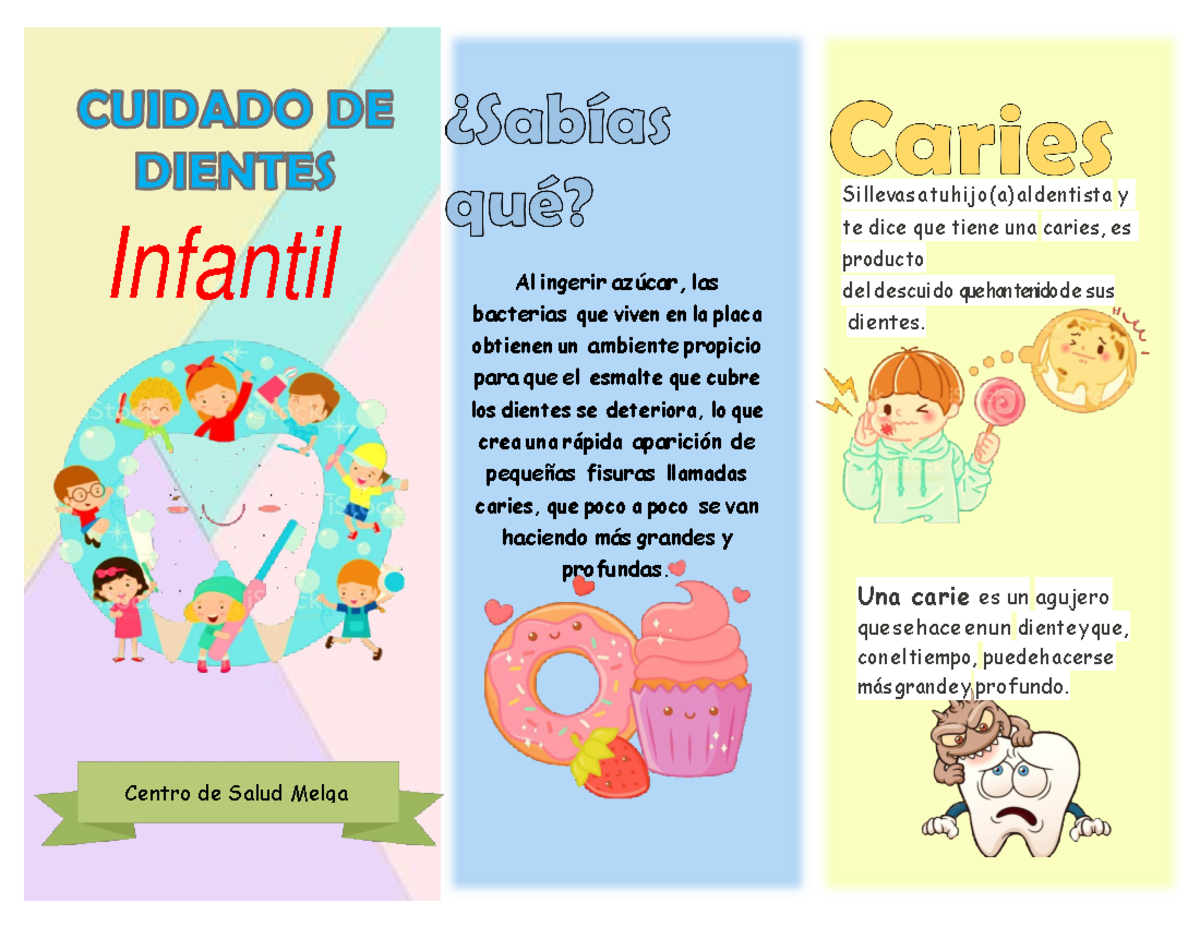 Cuidado DE Dientes Infantil- Triptico - Infantil Centro de Salud Melga