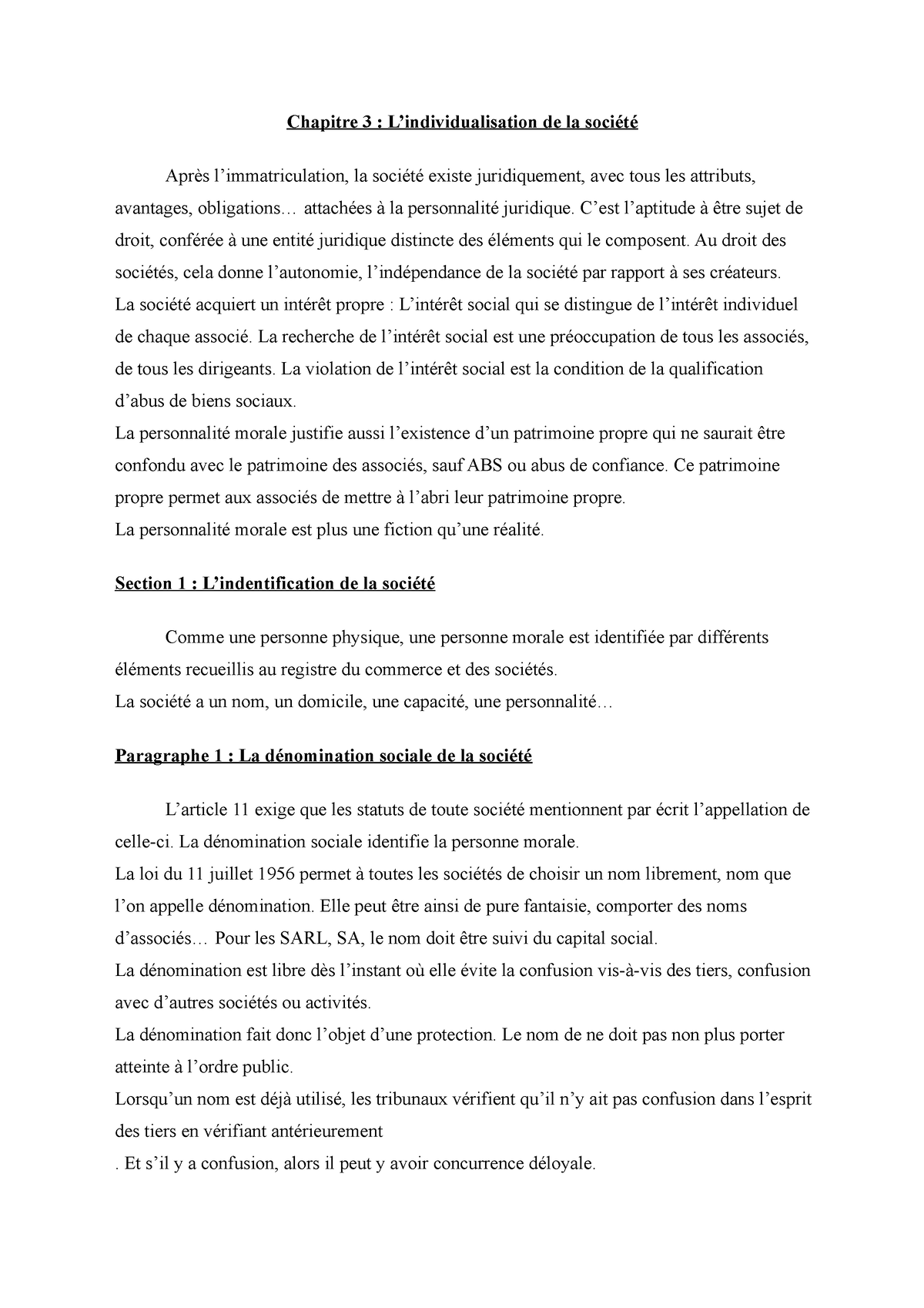 Chapitre L Individualisation De La Soci T Chapitre L