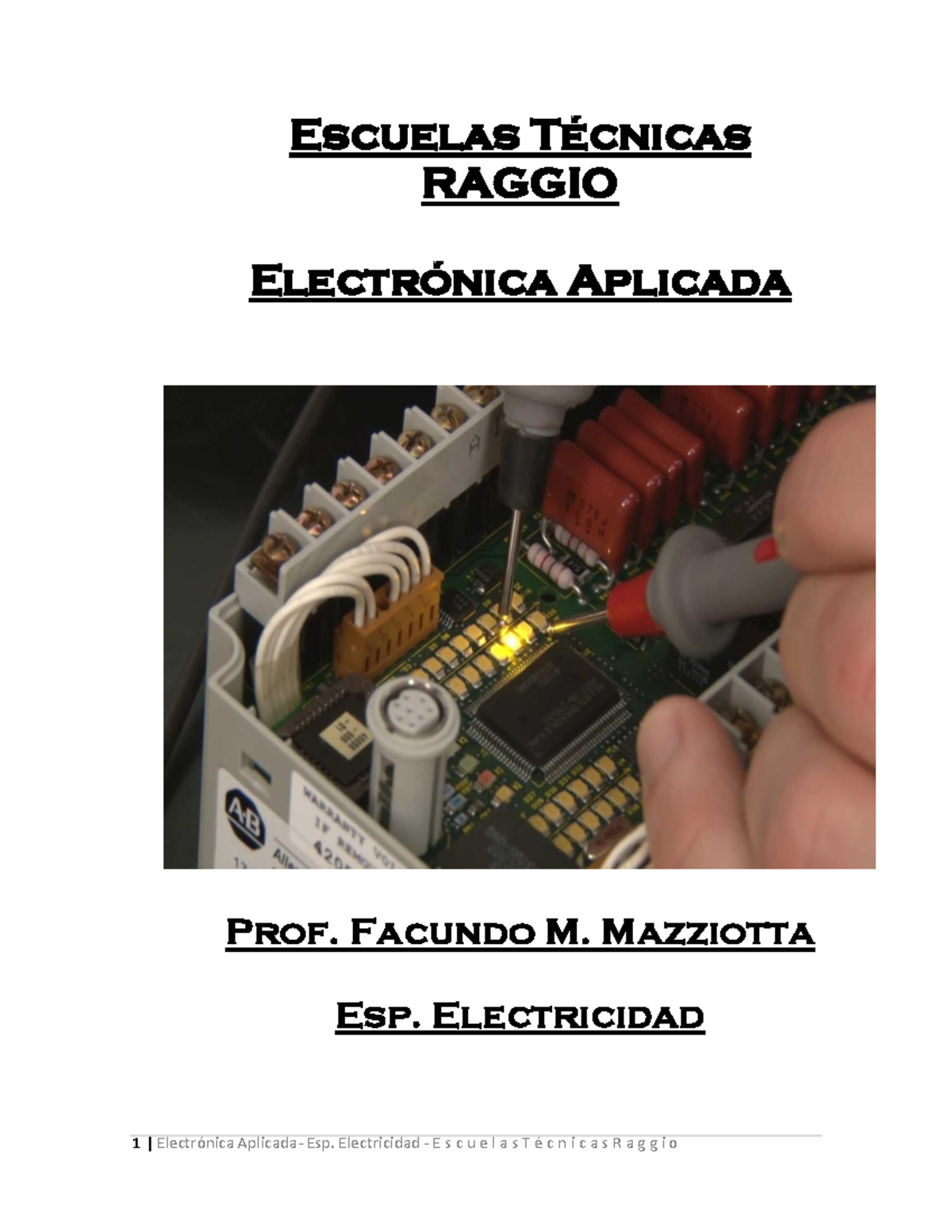 Apunte electrónica aplicada - Escuelas Técnicas RAGGIO Electrónica ...