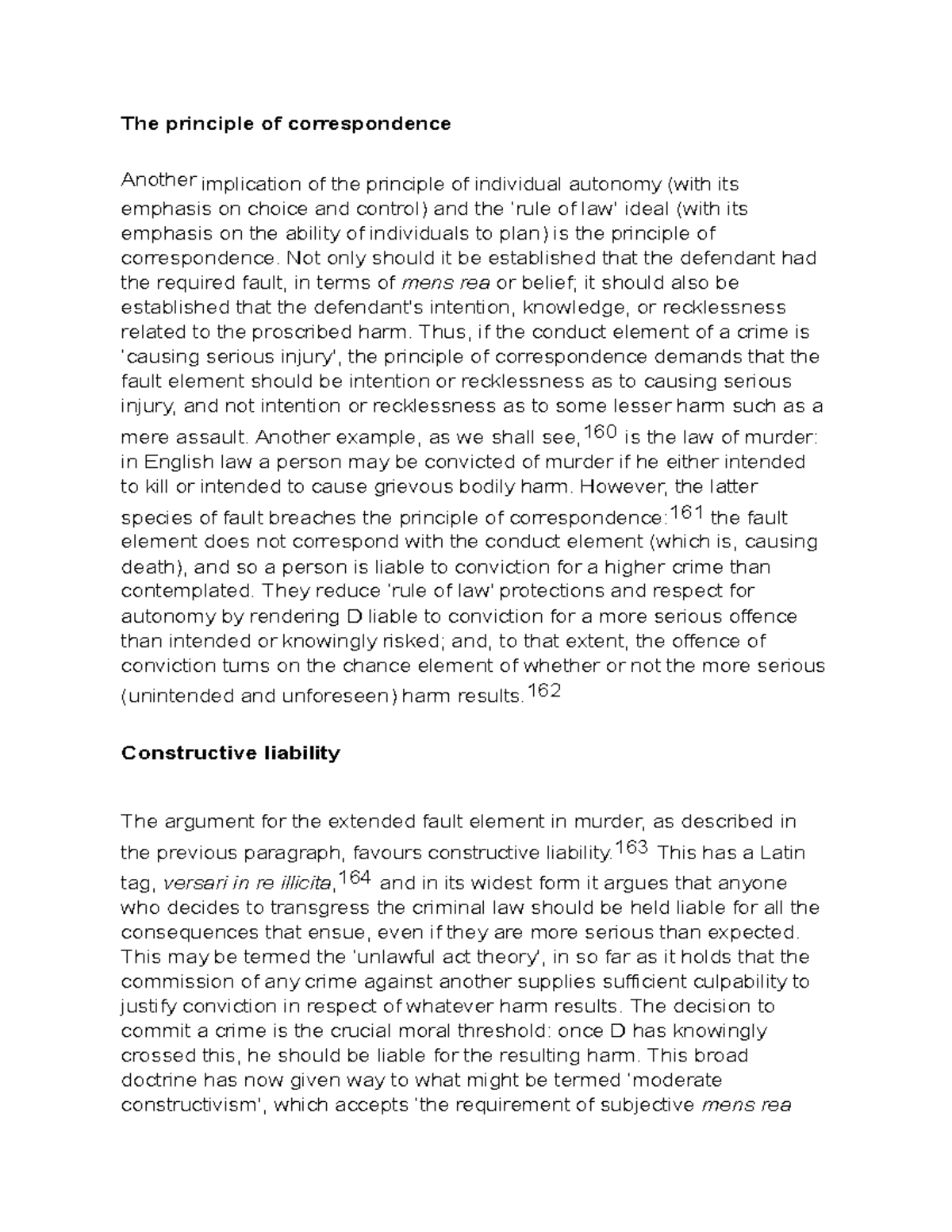 The principle of correspondence Not only should it be established