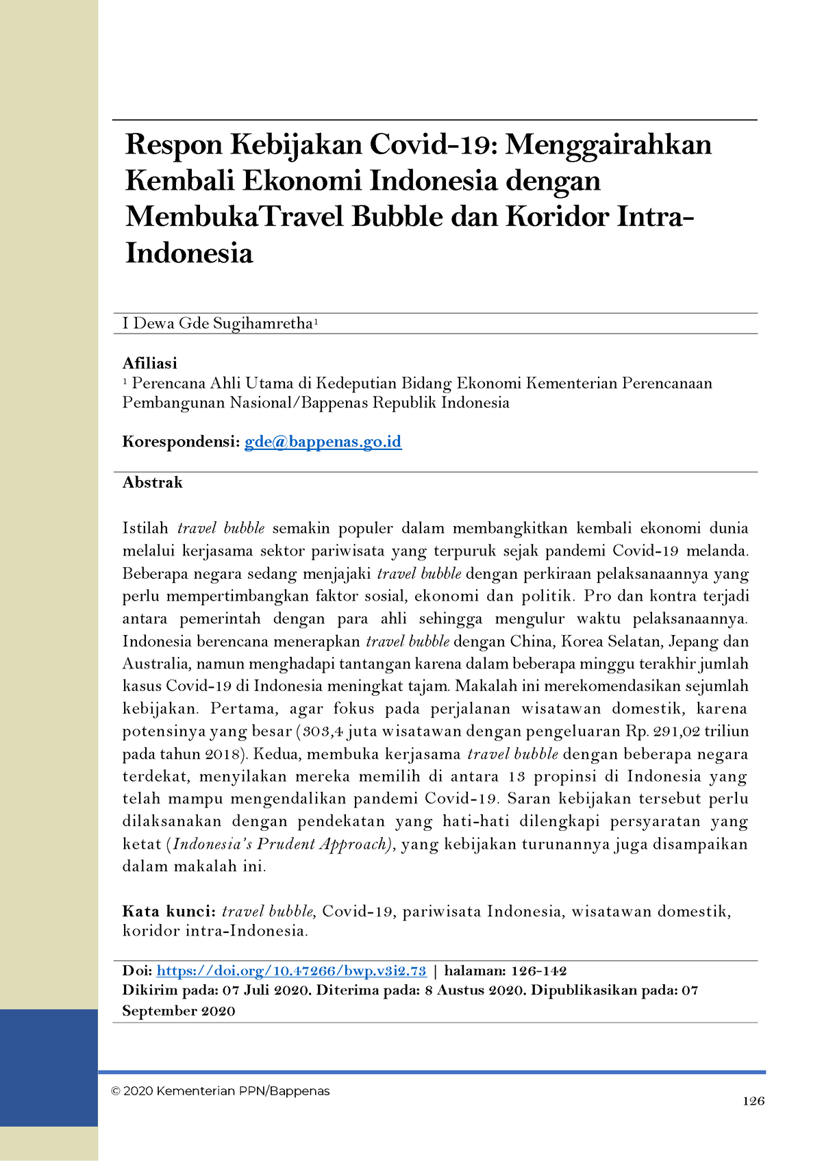 45. Respon Kebijakan Covid-19 Menggairahkan Kembali Ekonomi Indonesia ...