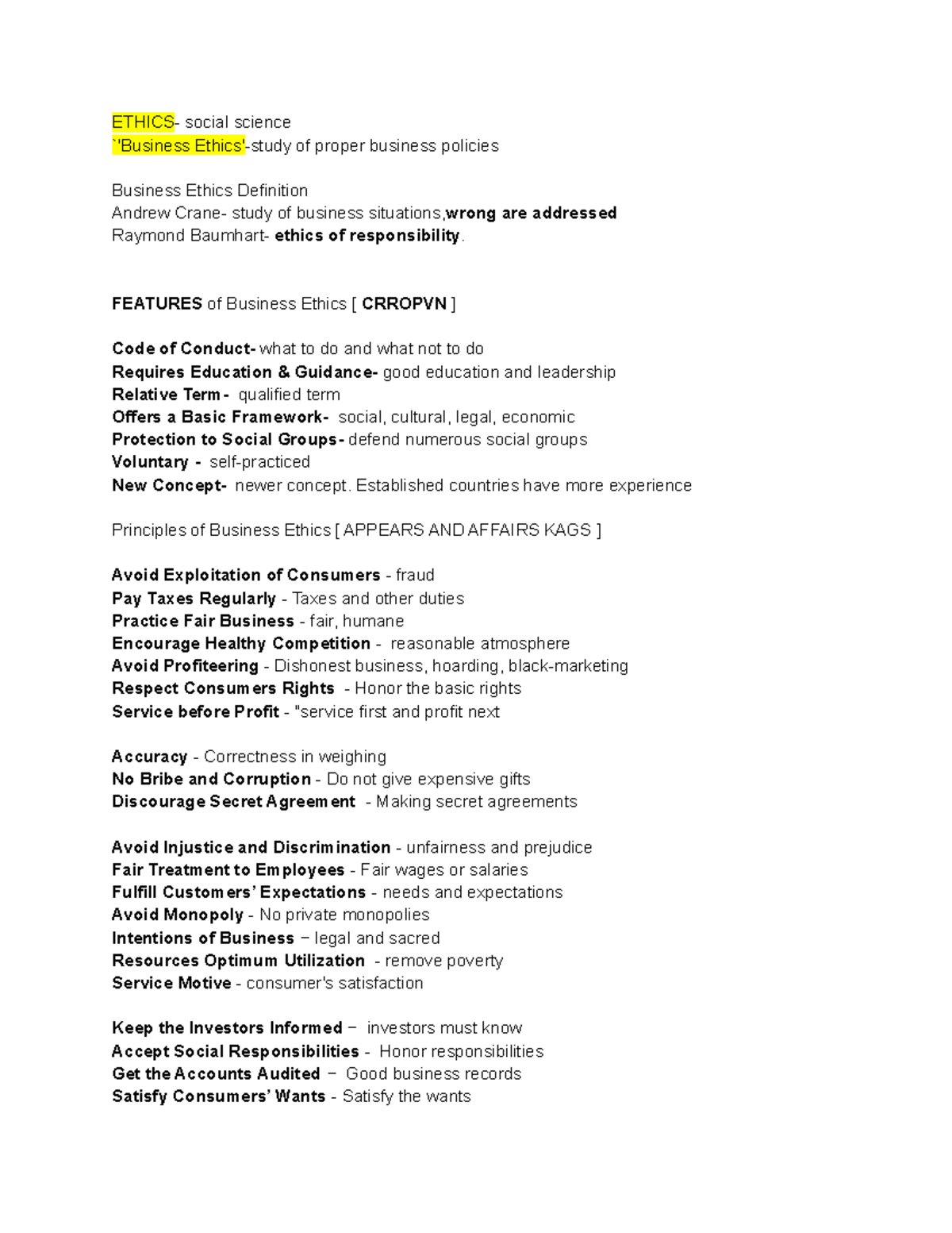 Ethics Reviewer - 2ed - ETHICS- social science `'Business Ethics'-study ...