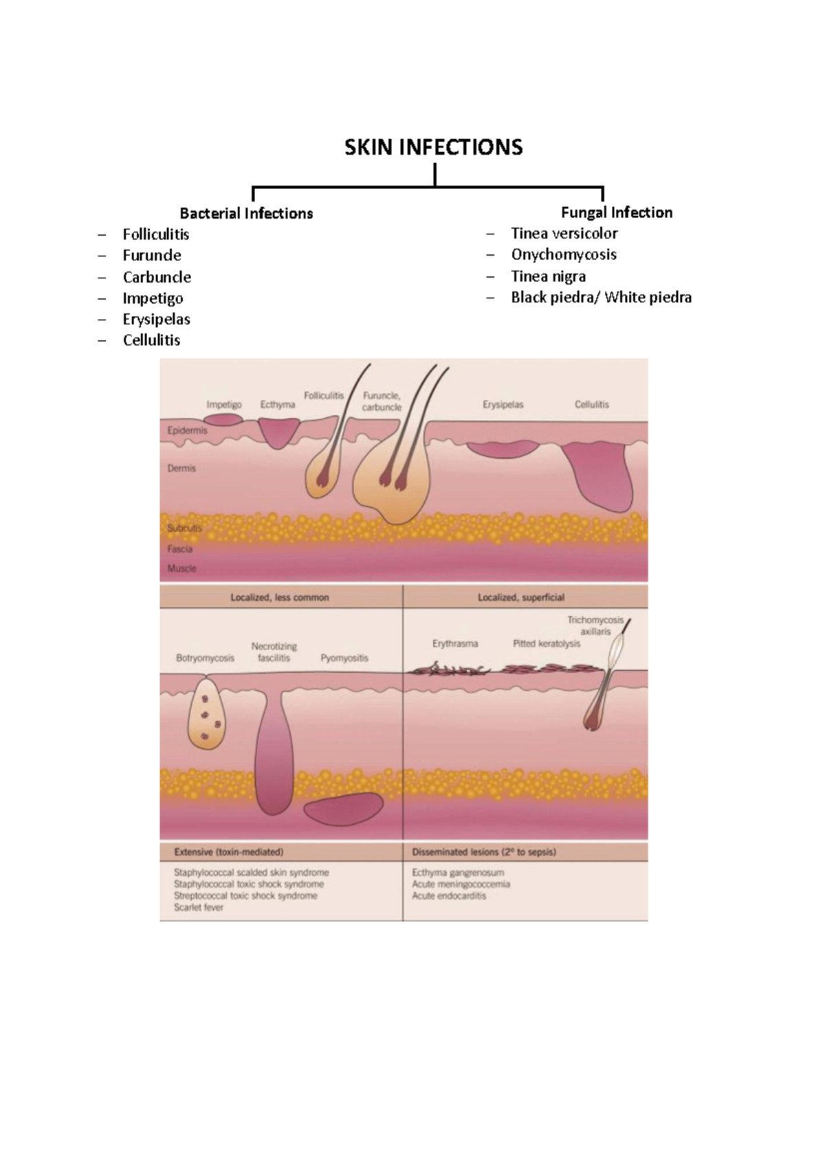 Skin and Soft Tissue Infection - SKIN INFECTIONS Bacterial Infections − ...