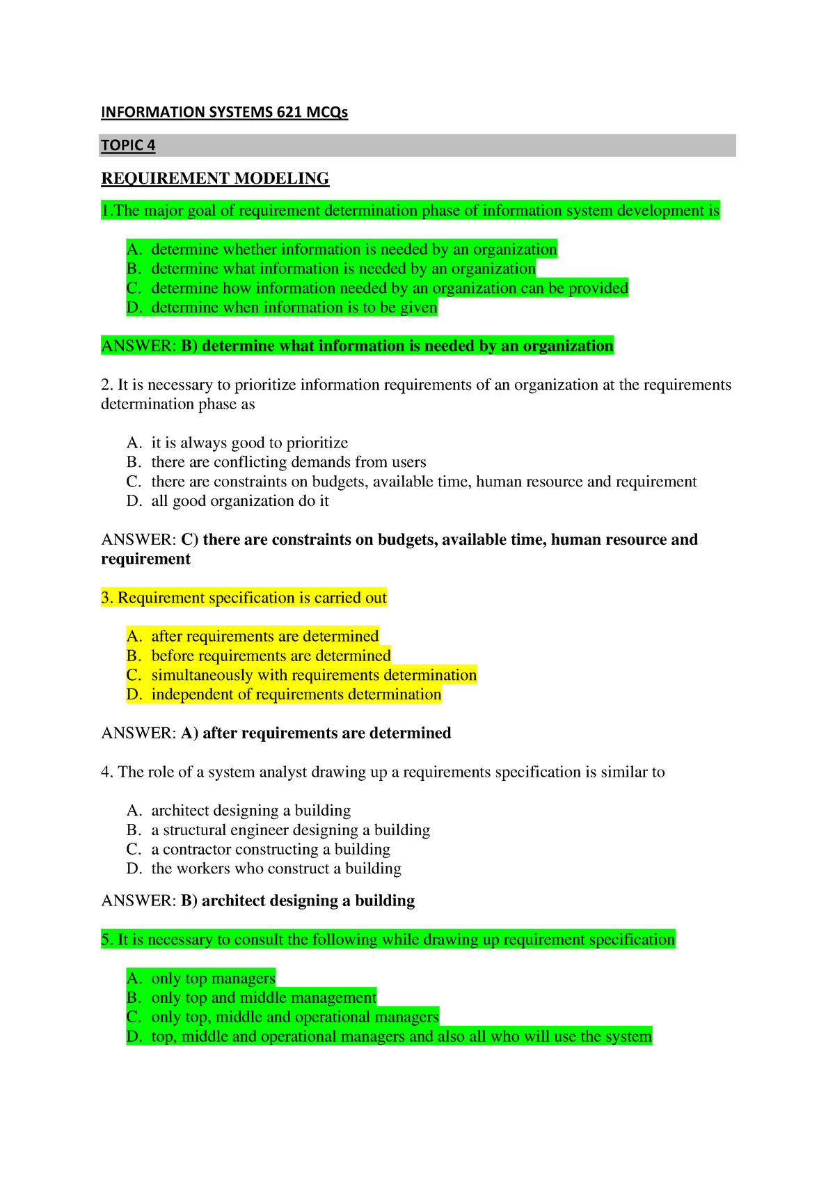 What Is The Purpose Of System Analysis And Design Mcq