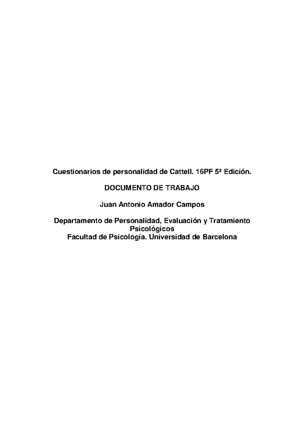 S13.s2- Manual 2 Test 16PF5 - Cuestionarios De Personalidad De Cattell ...