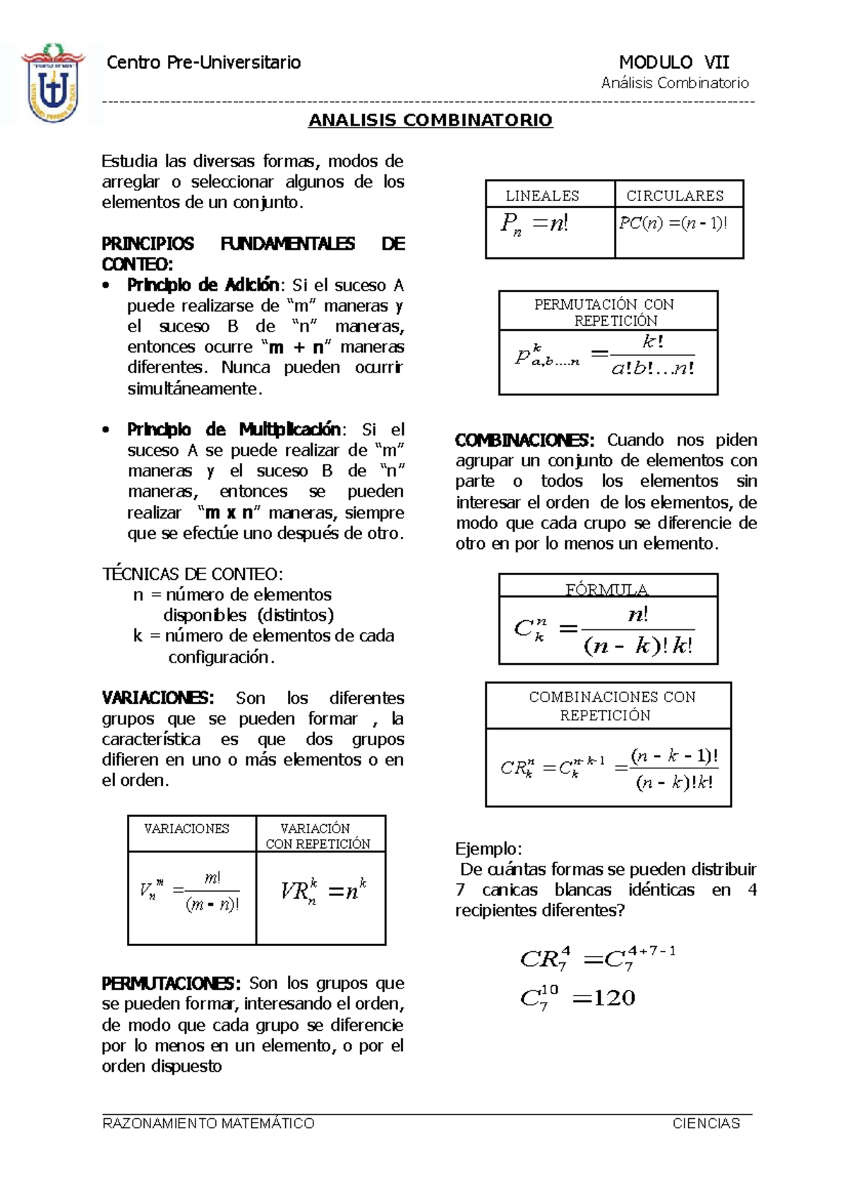 (MOD.VII) Analisis Combinat - Análisis Combinatorio **ANALISIS ...