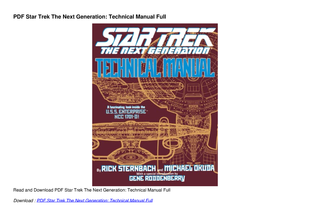 star trek next generation technical manual pdf