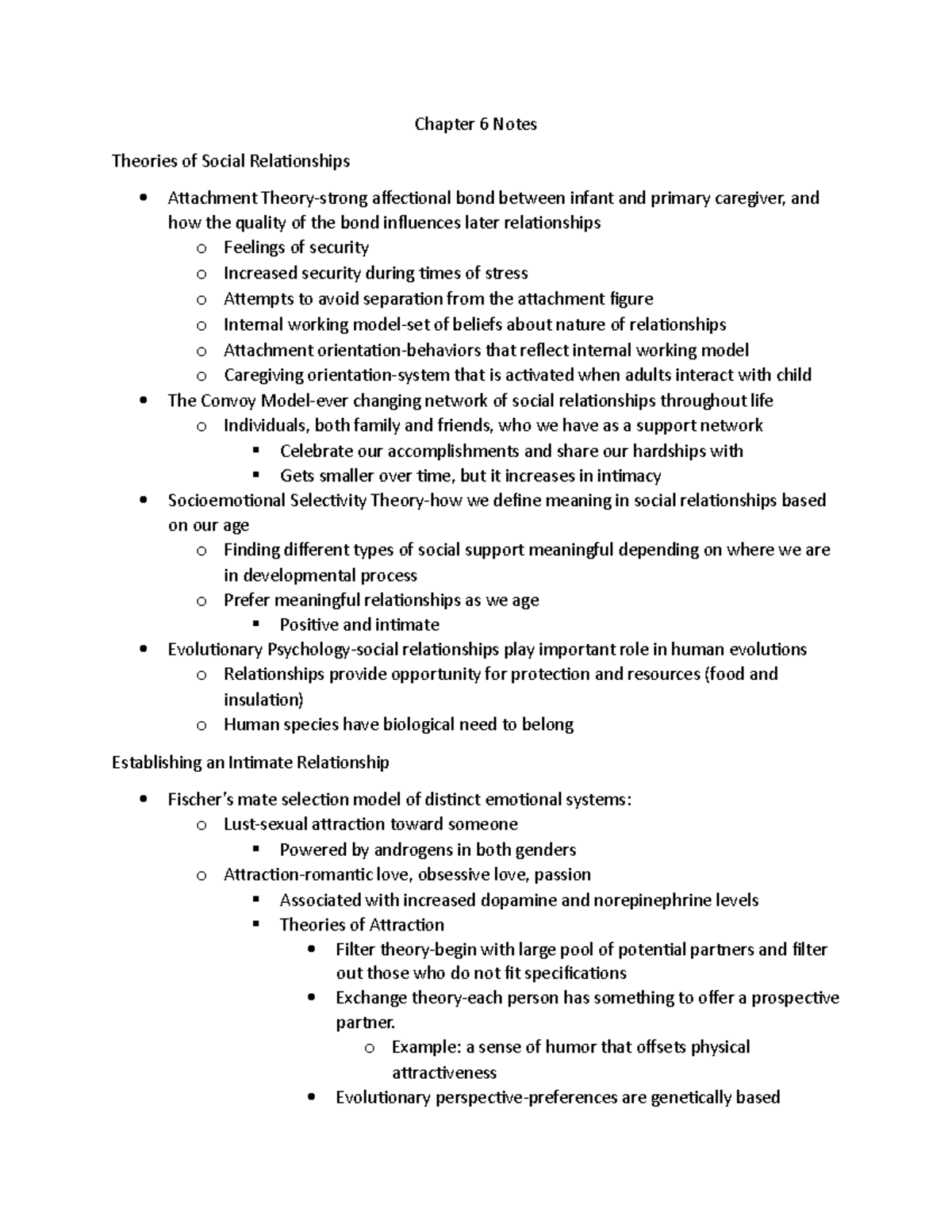 Chapter 6 - Lecture notes 5 - Chapter 6 Notes Theories of Social ...