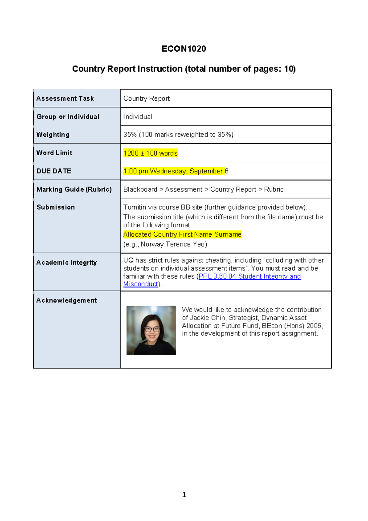 Country Report Instructions 2 Aug 2023 - ECON Country Report ...