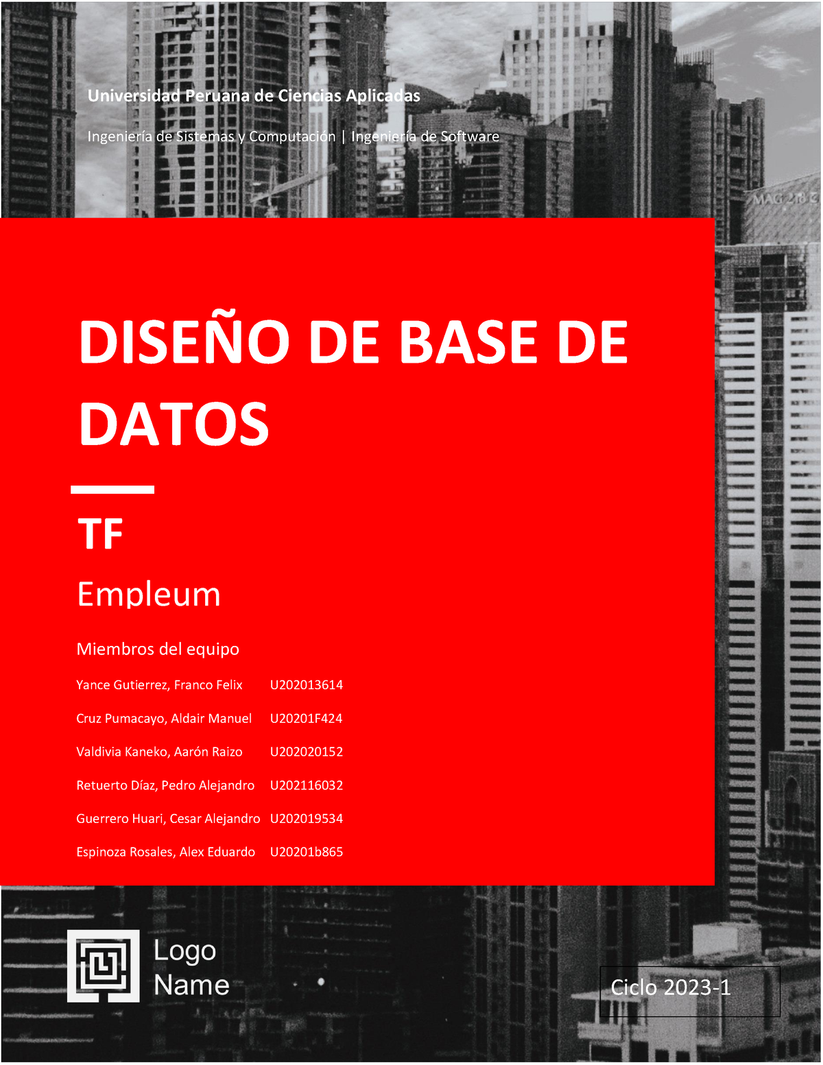 Upc Pre 202301 Si400 Ws43 Empleum Report Tf1 1 Dise—o De Base De Datos Universidad Peruana De 3087