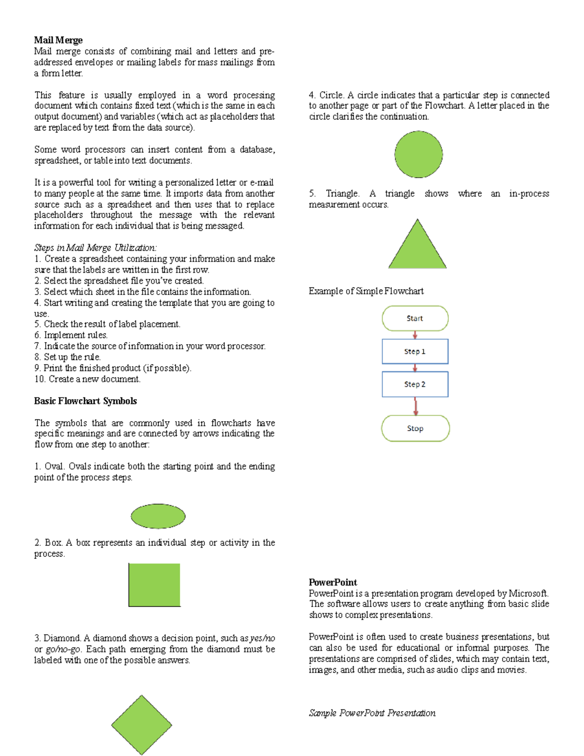 Etech-MAIL Merge - Mail Merge Mail merge consists of combining mail and ...