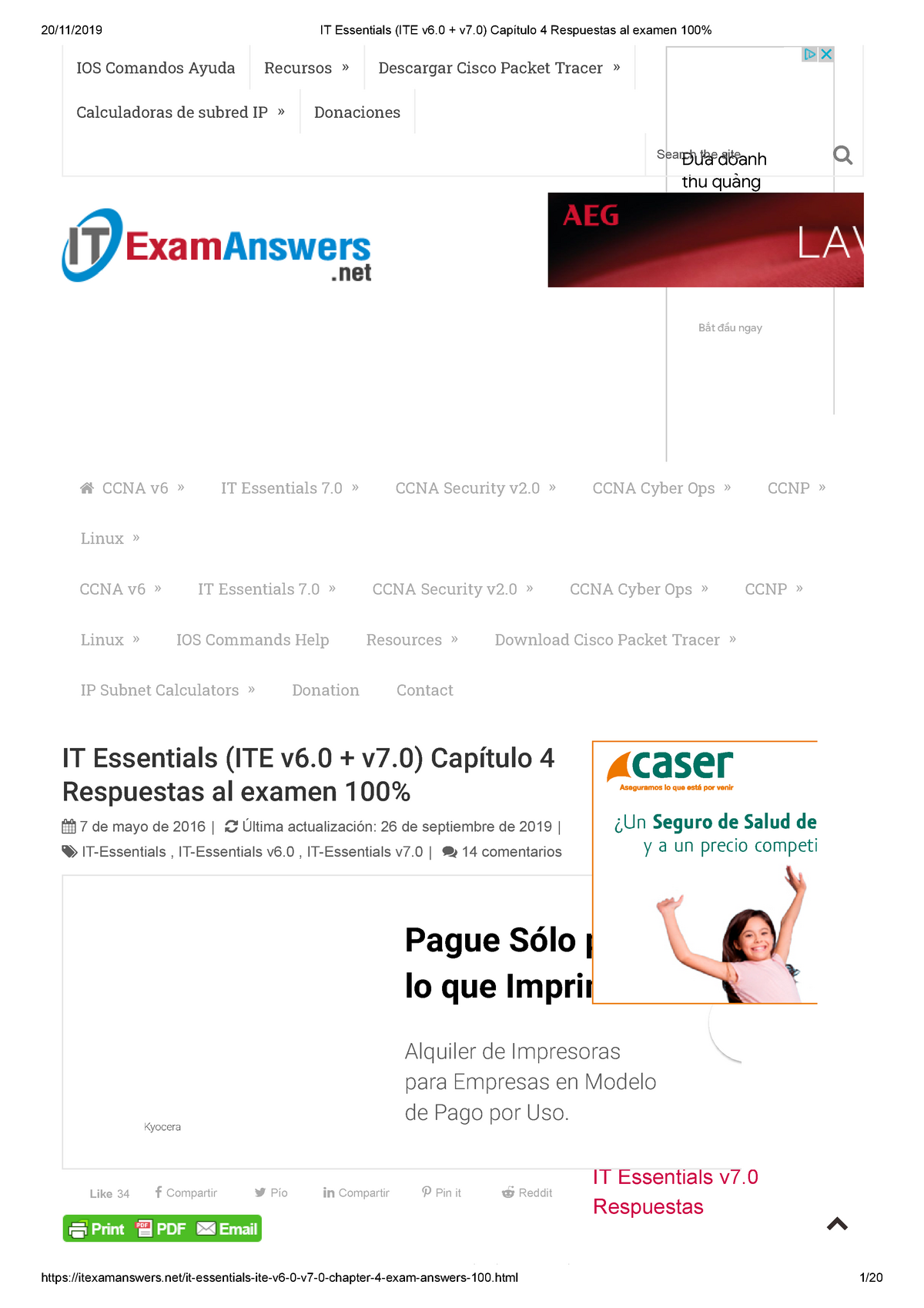 436154484 IT Essentials ITE V6 0 V7 0 Capitulo 4 Respuestas Al Examen ...