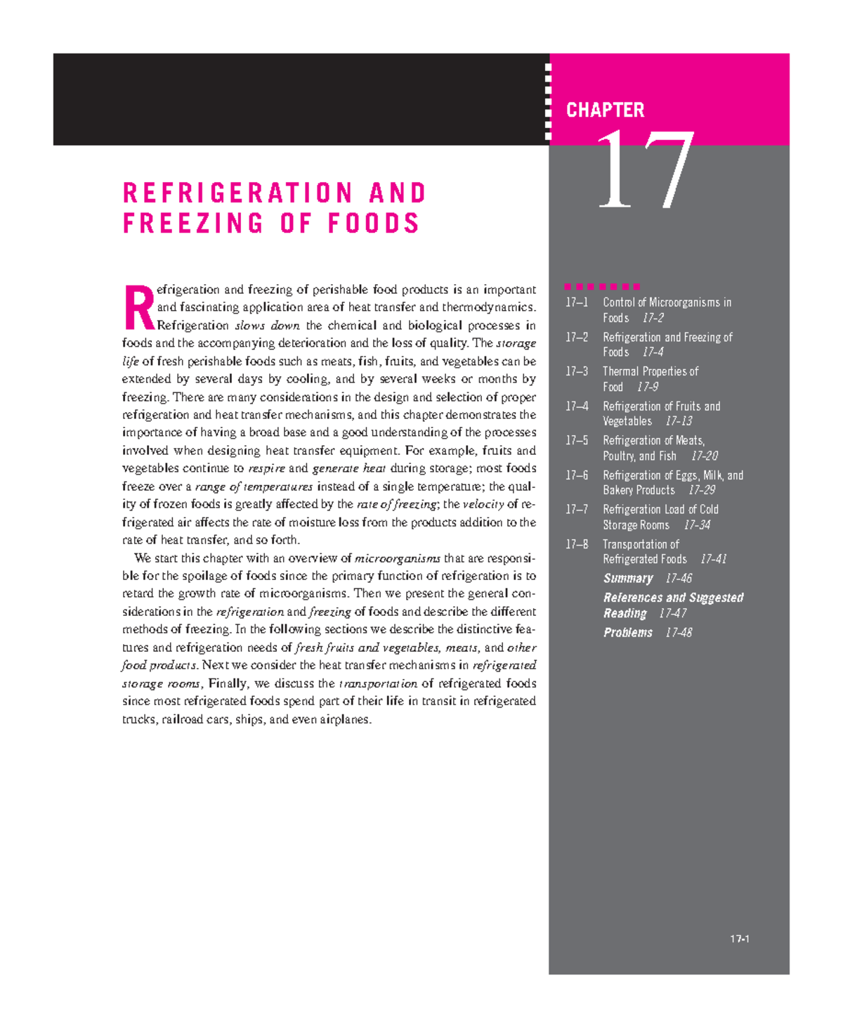 Refrigeration & freezing of foods REFRIGERATION AND FREEZING OF FOODS