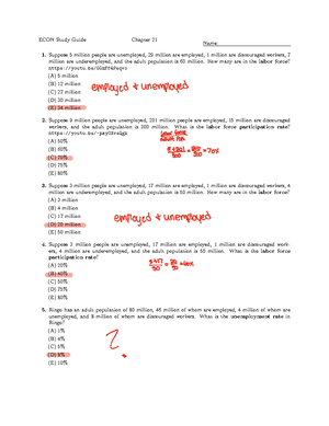 Study Guide Chapter 19 - ECON Study Guide Spring, 2020 Chapter 19 Name ...