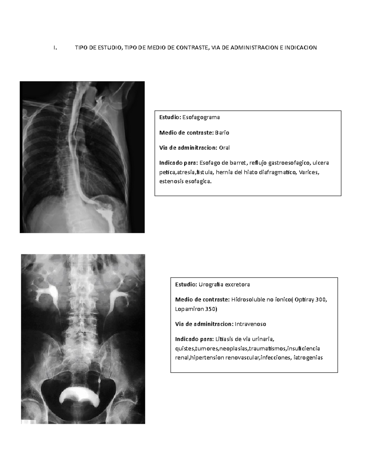 Medios DE Contraste Y RX Contrastad-maestra nuria - I. TIPO DE ESTUDIO ...