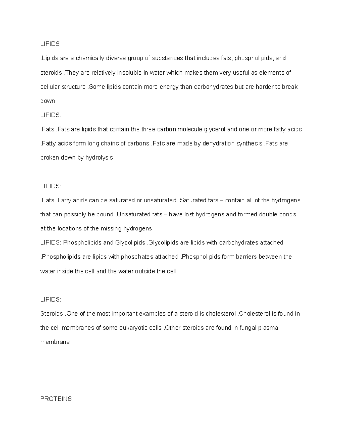medical micro notes - LIPIDS .Lipids are a chemically diverse group of ...