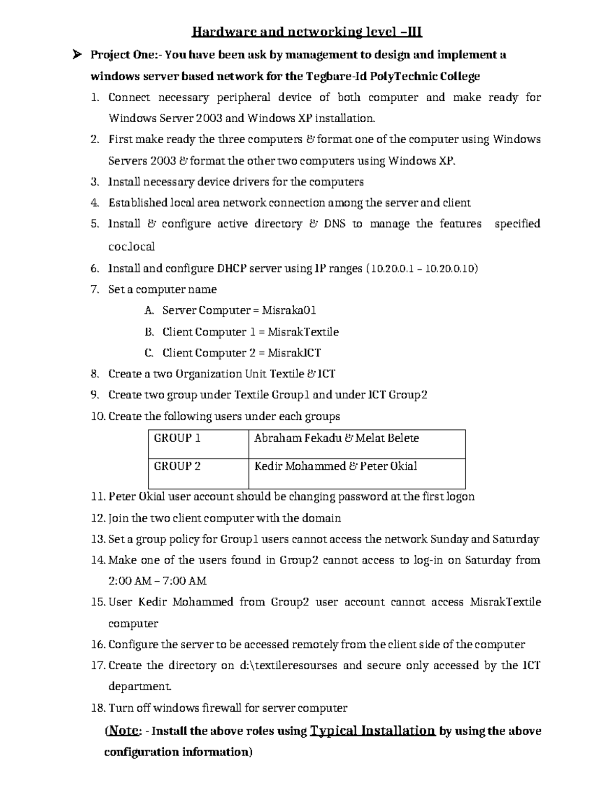 Level 3 Hns full - it is useful for me - Hardware and networking level ...