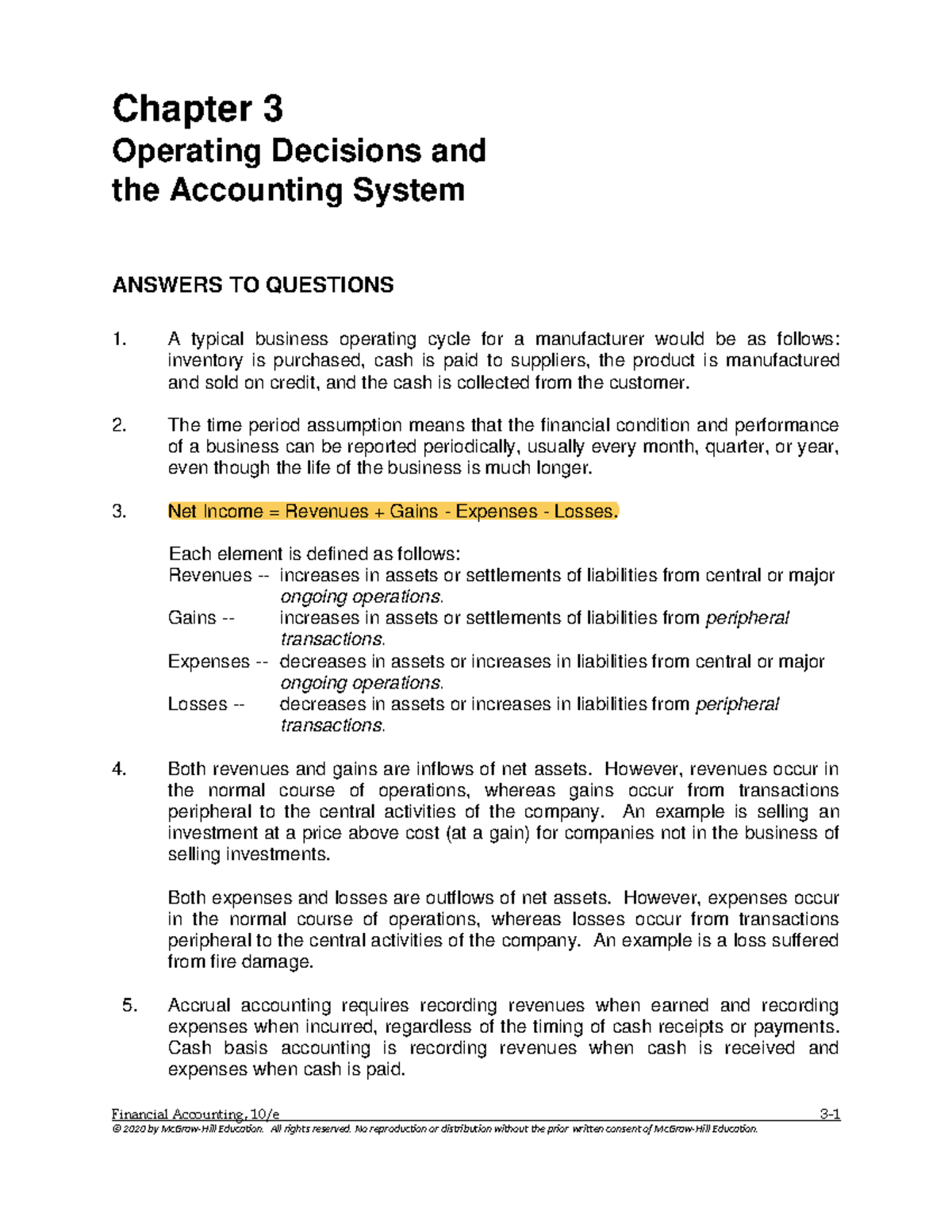 Chapter 3 Solutions Manual - Financial Accounting, 10/e 3- Chapter 3 ...