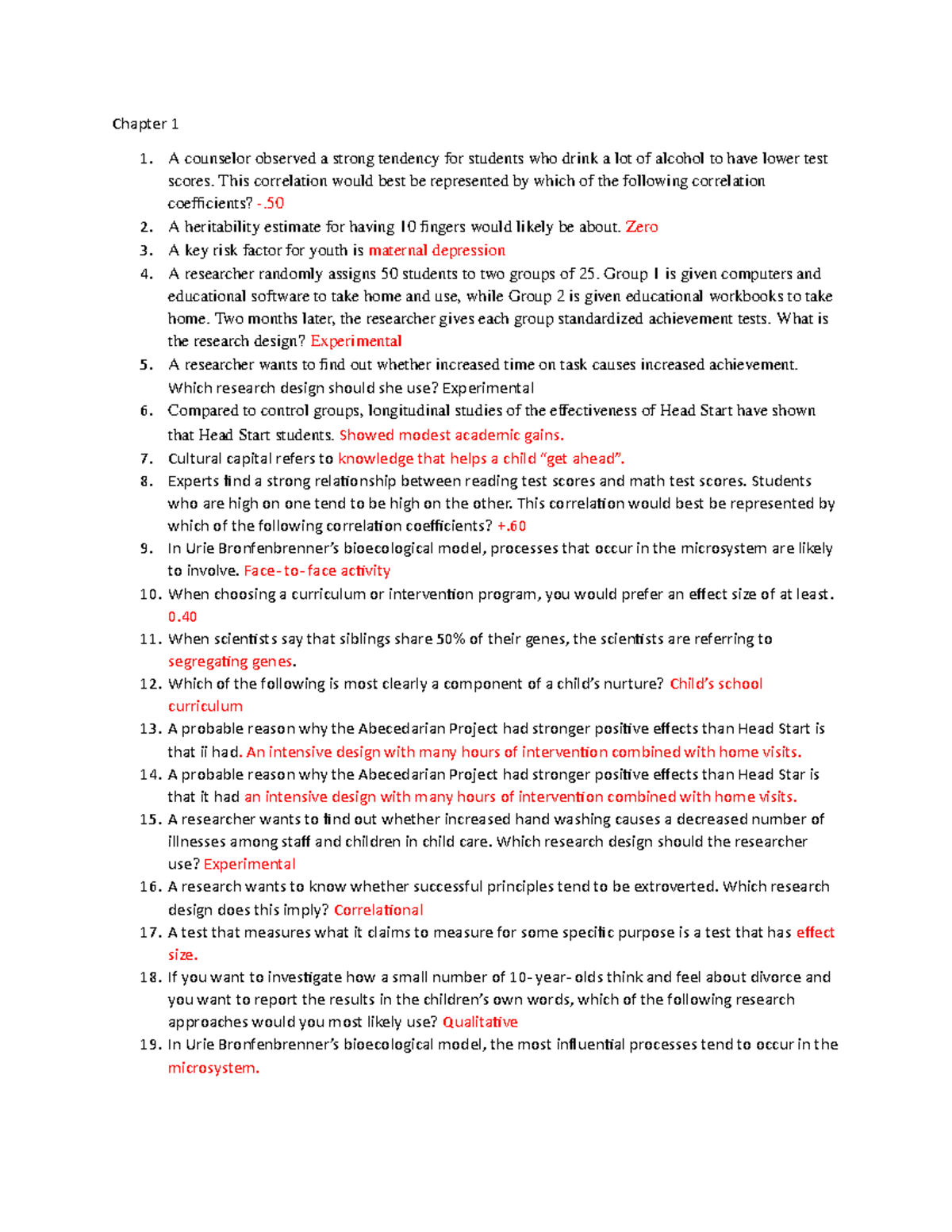 Quiz Chapter 1 EDF 2130 Chapter 1 A counselor observed a strong