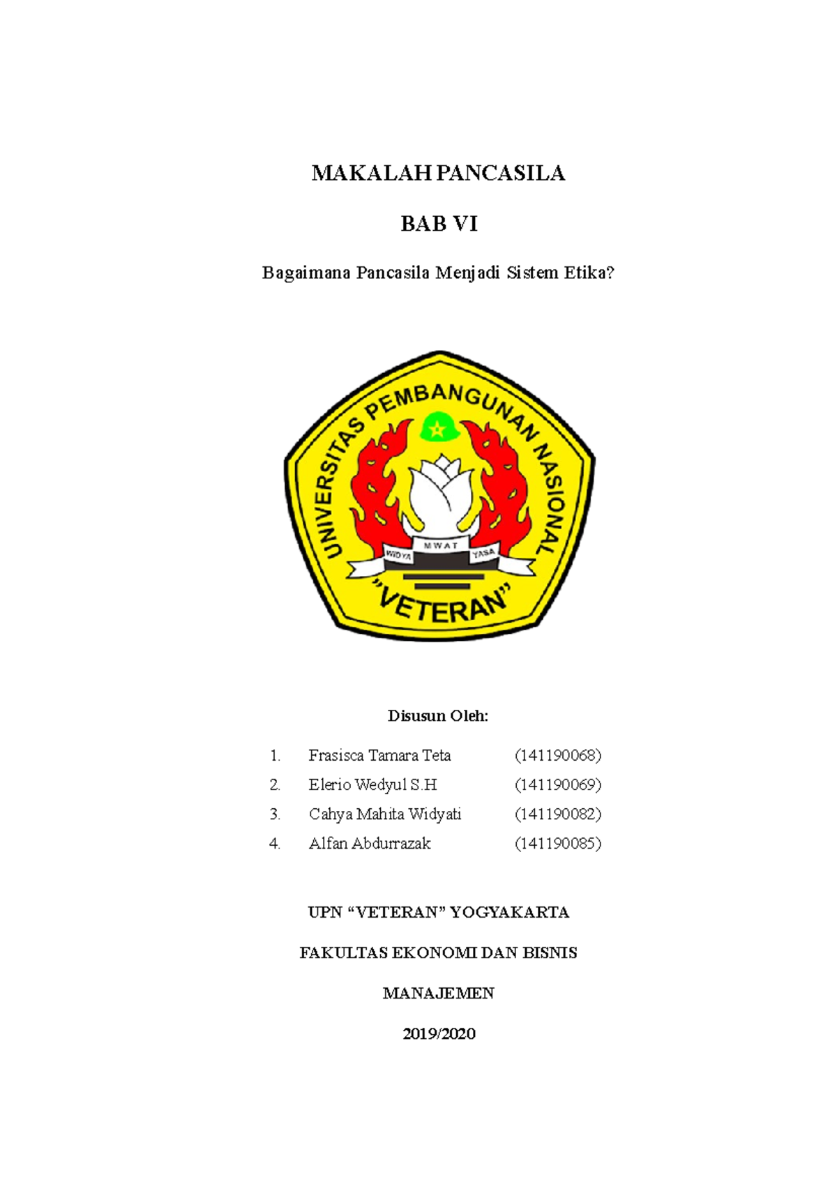 Makalah Bagaimana Pancasila Menjadi Sistem Etika? - MAKALAH PANCASILA ...