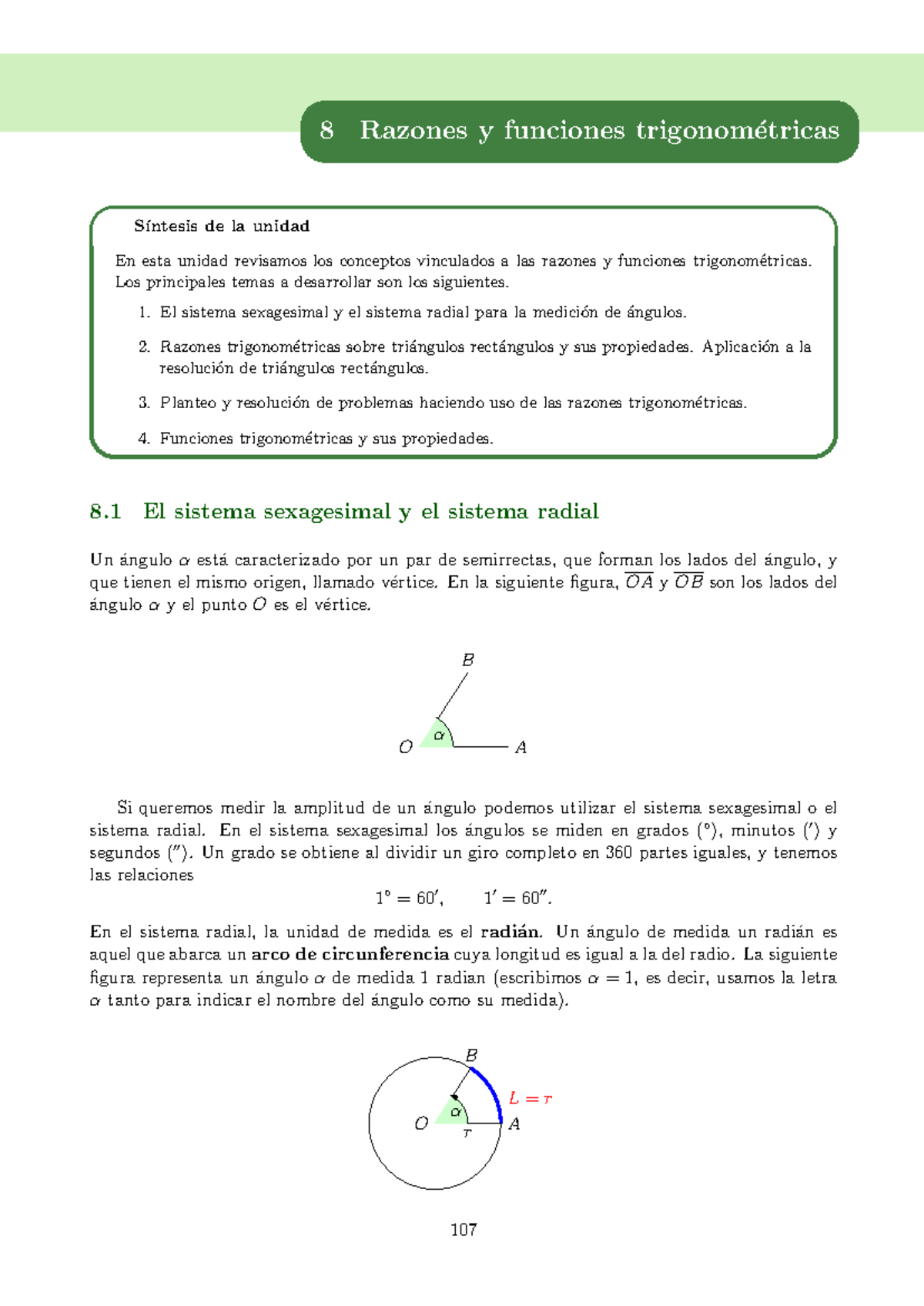 Unidad 8 Razones Y Funciones Trigonométricas 8 Razones Y Funciones