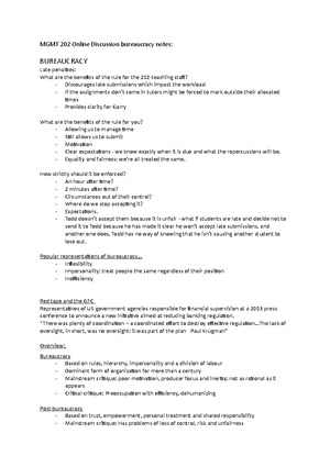 MGMT 202 Tutorials - Tutorial notes for the entirety of the course ...