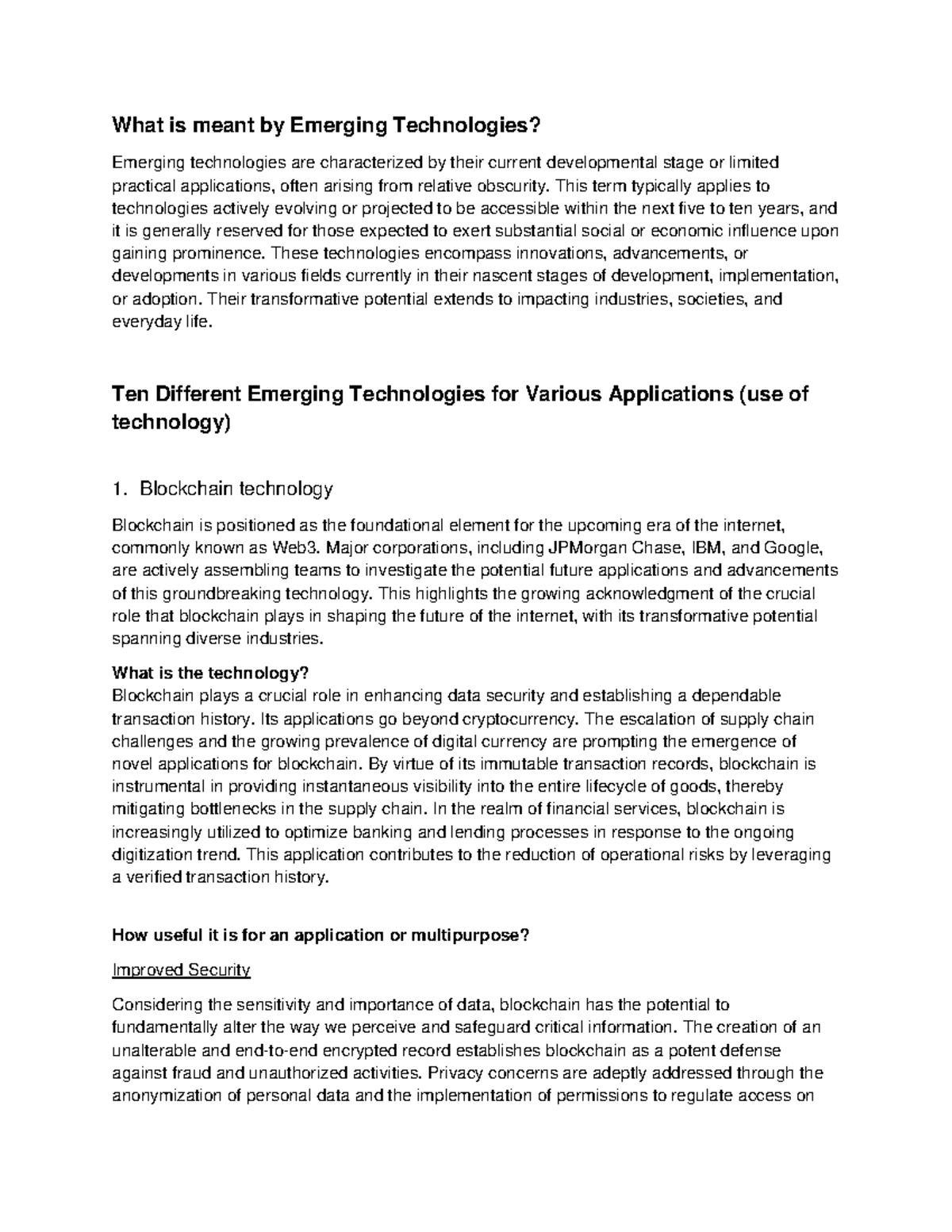 Emerging Technologies - What is meant by Emerging Technologies ...