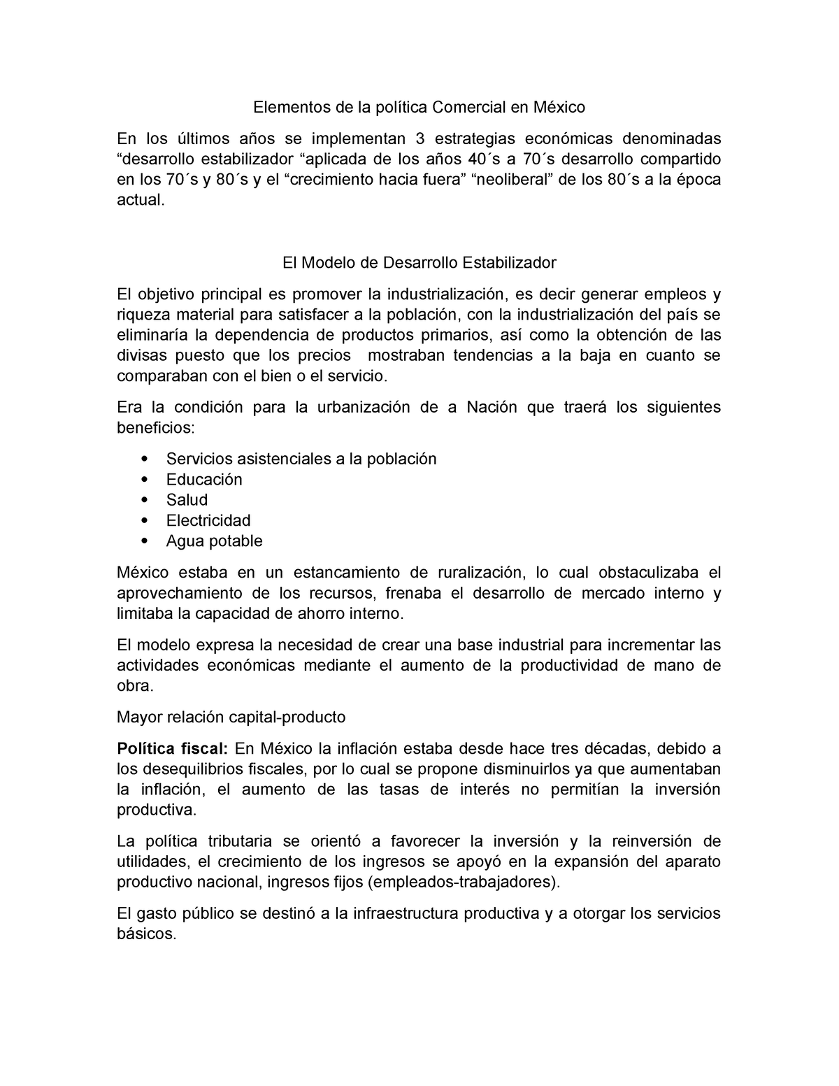 Actividad 1 Sesión 3 comercio internacional mapa - Elementos de la política  Comercial en México En - Studocu