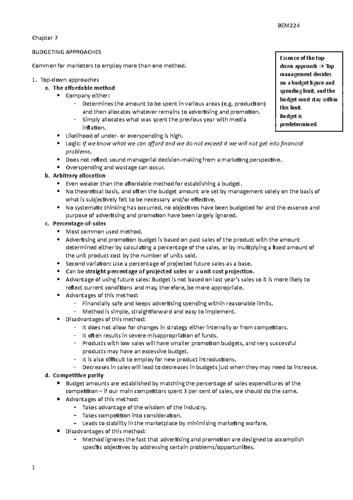 Chapter 7 New - Summary Business Management - BEM224 Chapter 7 ...