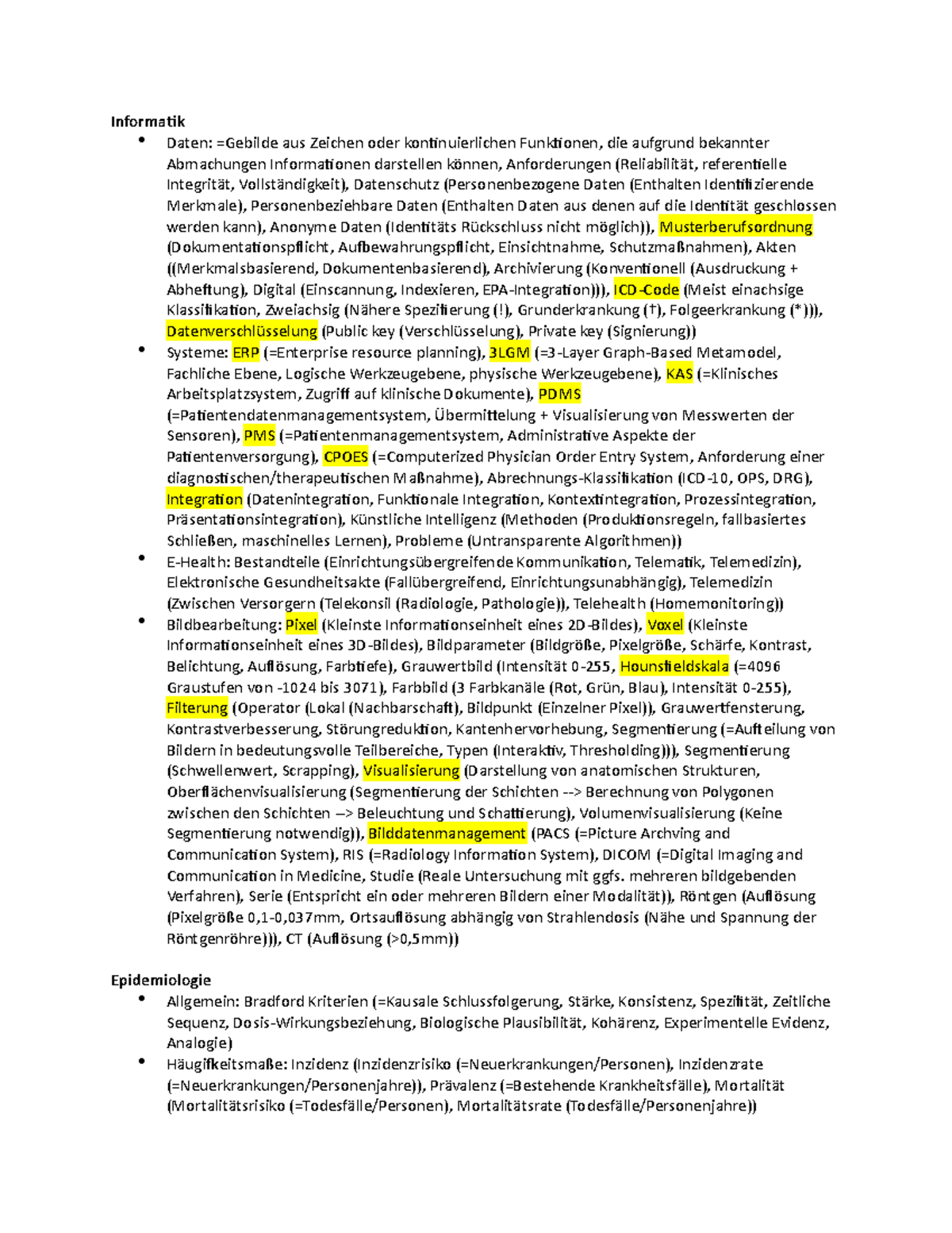 Biometrie Epidemiologie - Informatik Daten: =Gebilde aus Zeichen oder ...