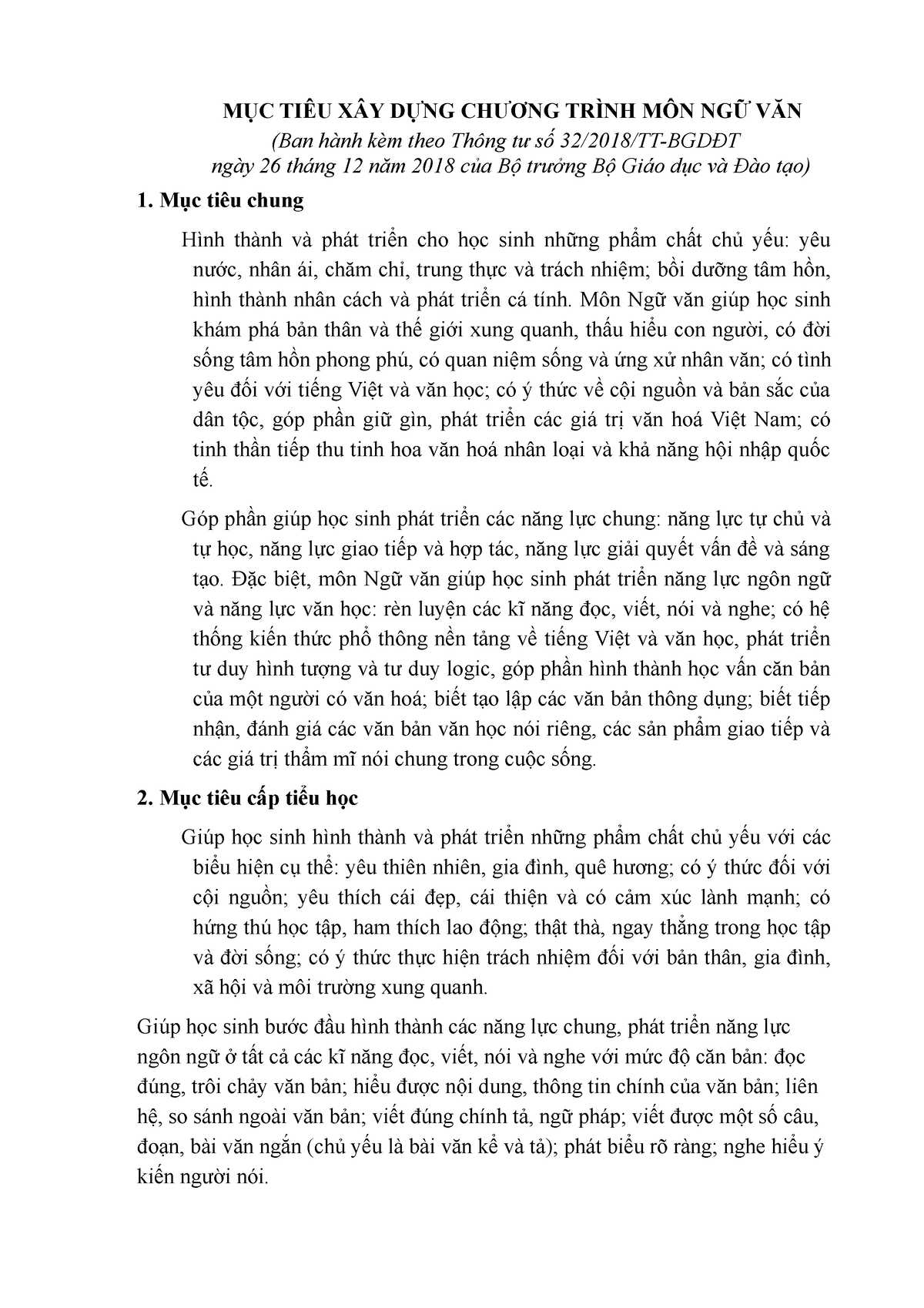 Mu C TIe U Xa Y Du NG CHuo NG TRi NH Mo N NGu Va N - MỤC TIÊU XÂY DỰNG ...