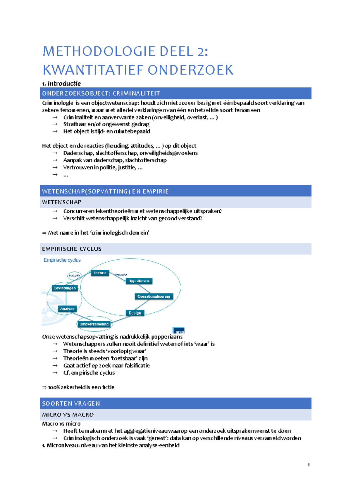 Methodologie Deel 2 Kwantitatief Onderzoek - METHODOLOGIE DEEL 2 ...