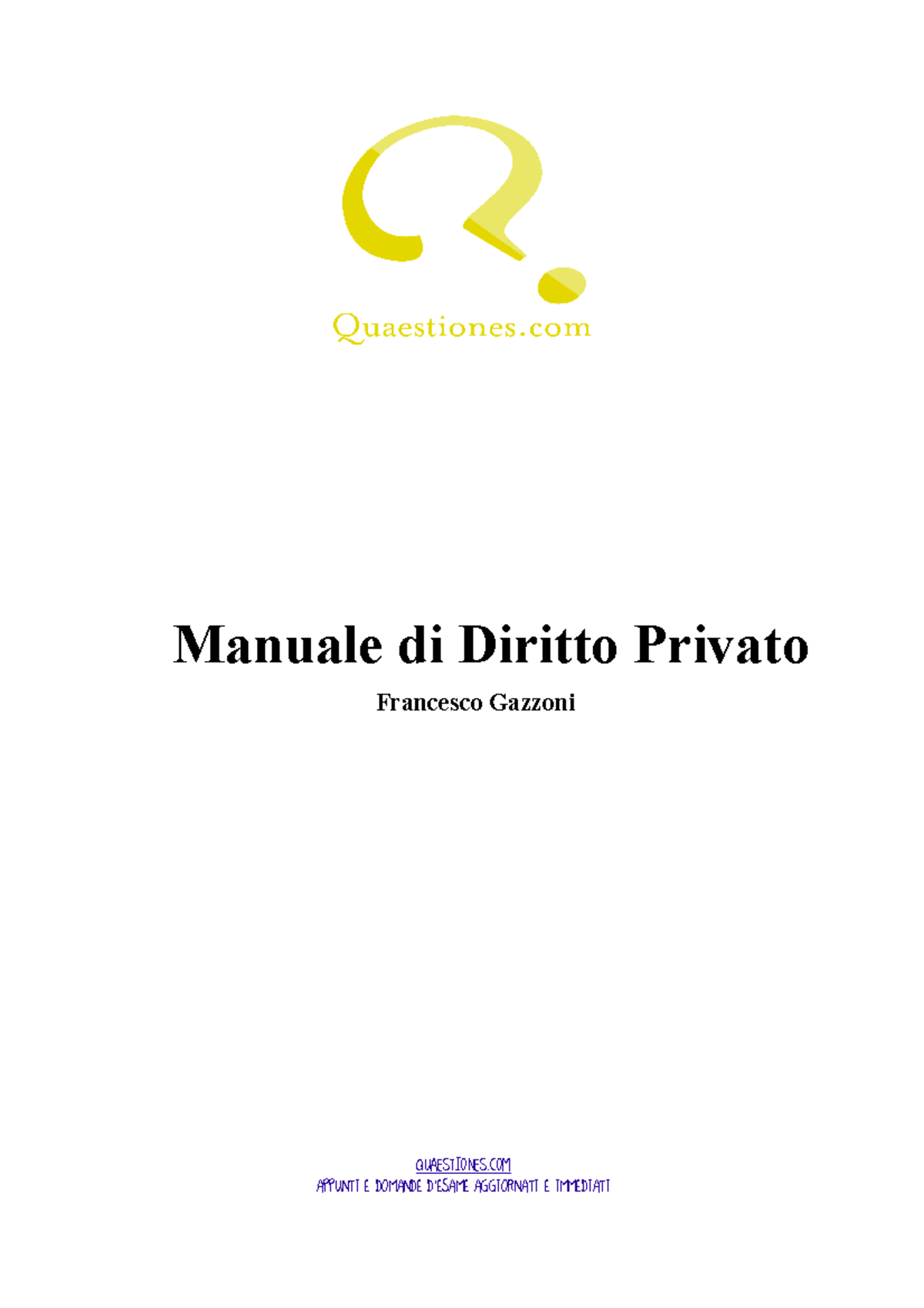 manuale di diritto privato gazzoni