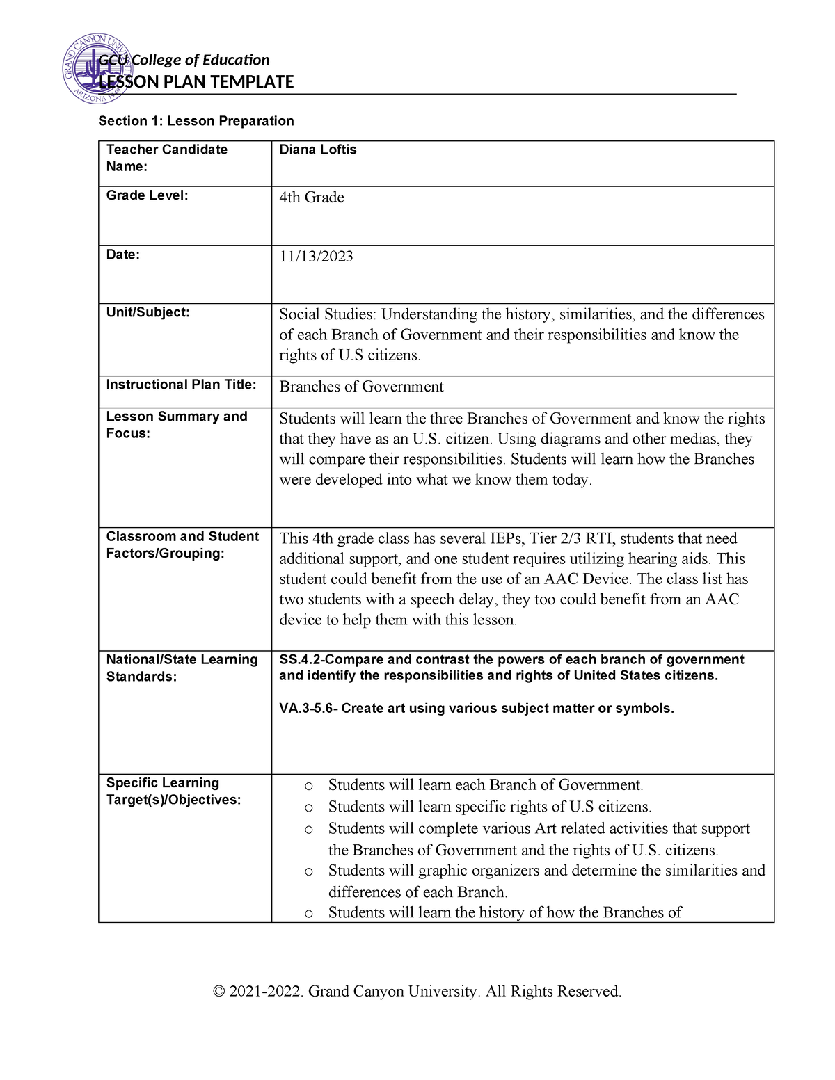 ELM-351Lesson Plan - ELM-351 Lesson Plan - LESSON PLAN TEMPLATE Section ...