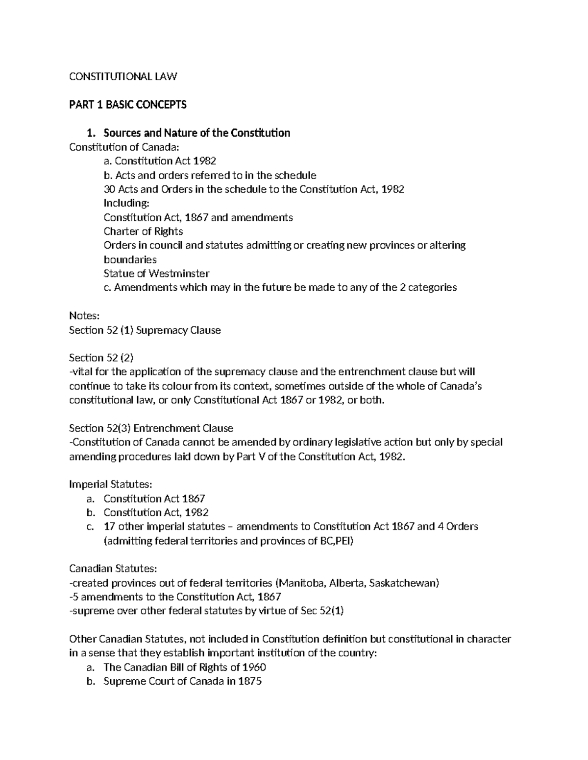 KBS NCA Consti notes - CONSTITUTIONAL LAW PART 1 BASIC CONCEPTS 1 ...