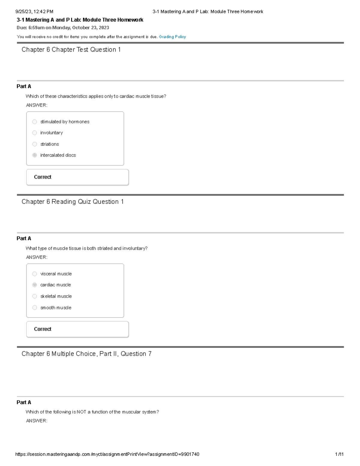 3-1 Mastering A And P Lab Module Three Homework - Grading Policy ...