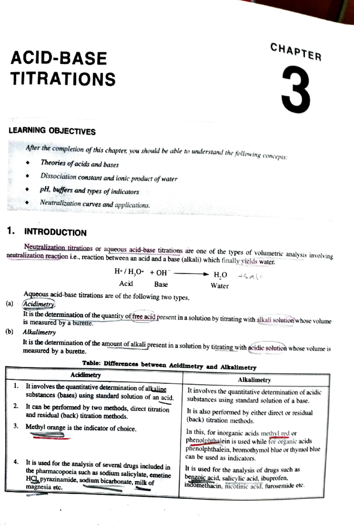 Acid base titration inorganic chemistry - CHAPTER ACID-BASE TITRATIONS ...