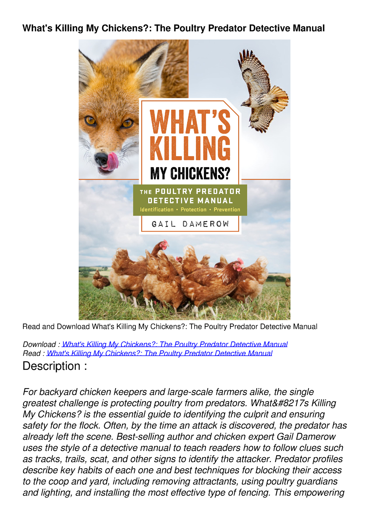 killing chickens essay