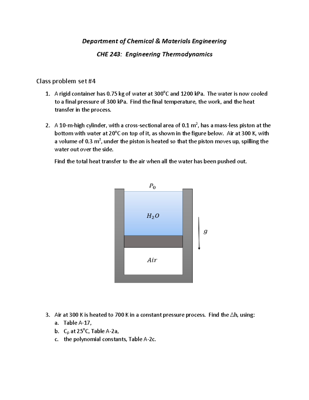 Class Problem Set #4 JE edits - Department of Chemical & Materials ...
