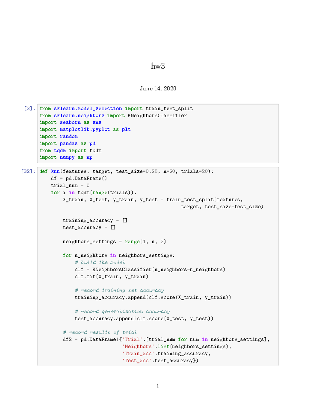 Hw3 - MNIST create dataset and ML model with code - hw June 14, 2020 [3 ...