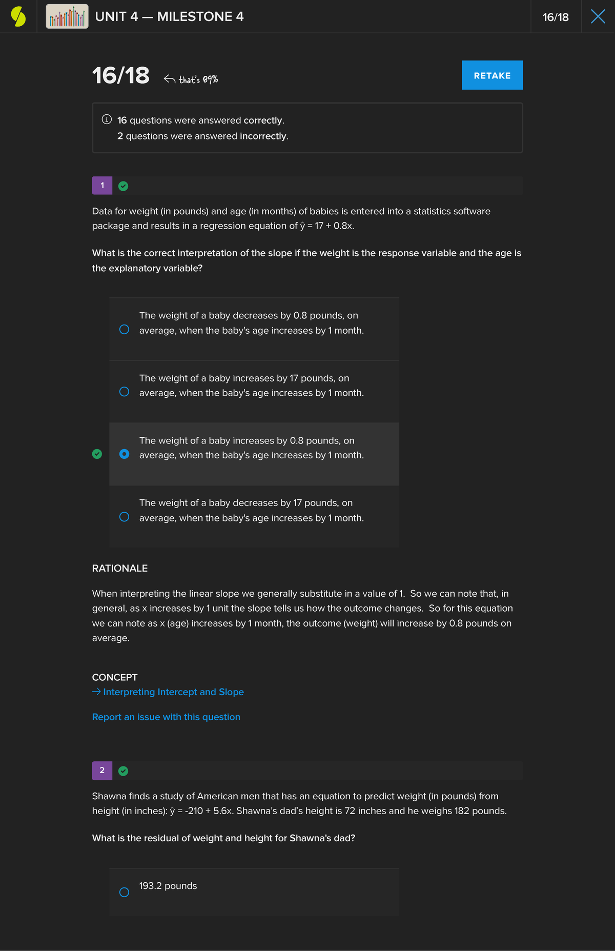 Sophia Introduction To Statistics Milestone 4 - 1 CONCEPT → ...