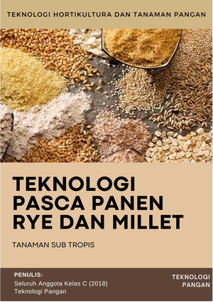 Teknologi Pasca Panen Tanaman Sub Tropis Triticale - TEKNOLOGI PASCA ...